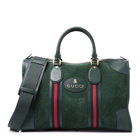 gucci duffle bag green|gucci suede duffle bag.